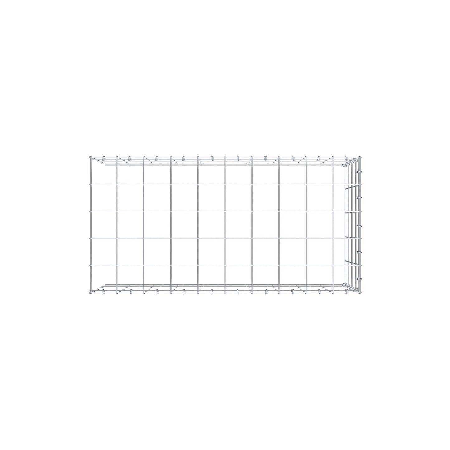 Opzetpaal type 4 100 cm x 40 cm x 50 cm (L x H x D), maaswijdte 10 cm x 10 cm, C-ring