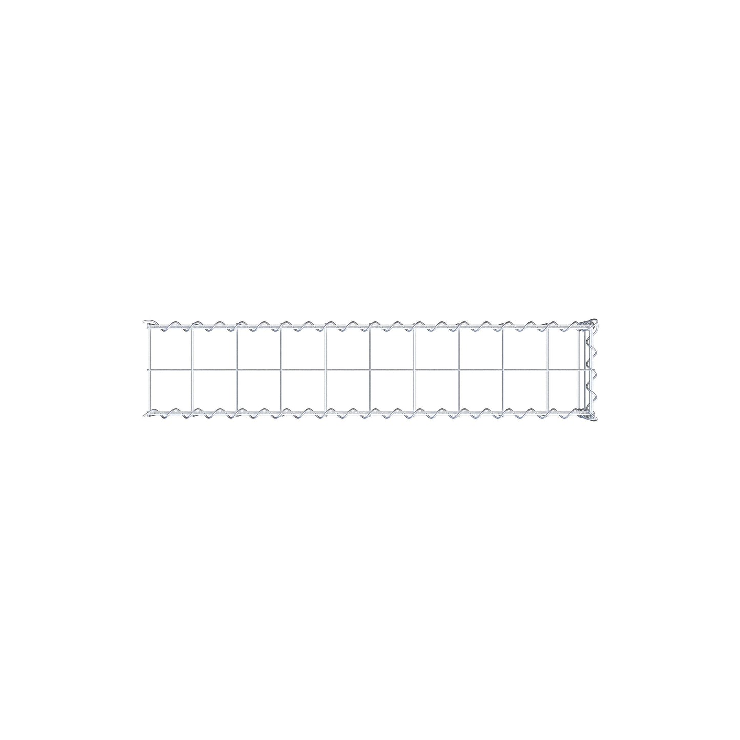 Grown-on gabion type 4 100 cm x 20 cm x 20 cm (L x H x D), mesh size 10 cm x 10 cm, spiral