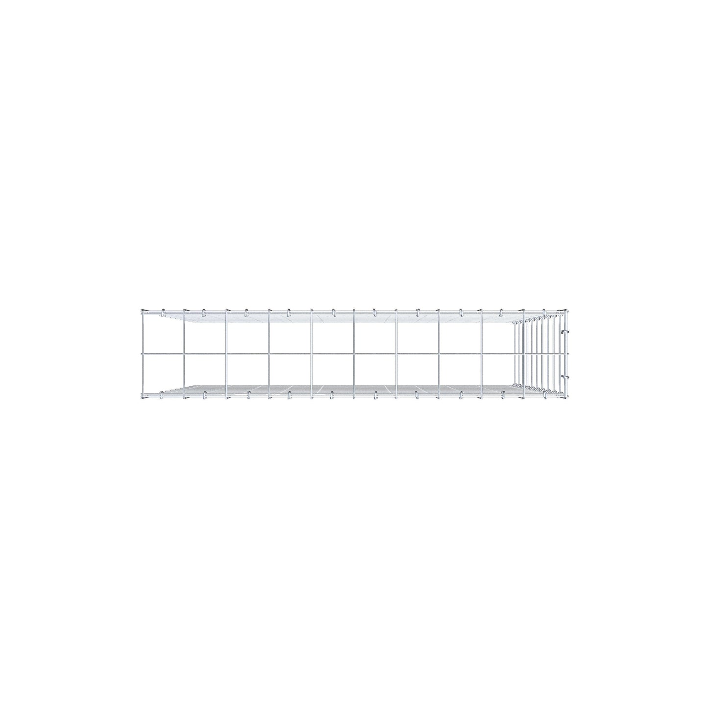 Mounted gabion type 4 100 cm x 100 cm x 20 cm (L x H x D), mesh size 10 cm x 10 cm, C-ring