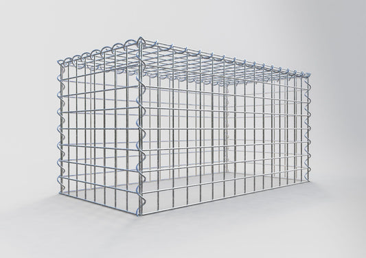 Opvokset gabion type 3 80 cm x 40 cm x 40 cm (L x H x D), maskestørrelse 5 cm x 5 cm, spiral