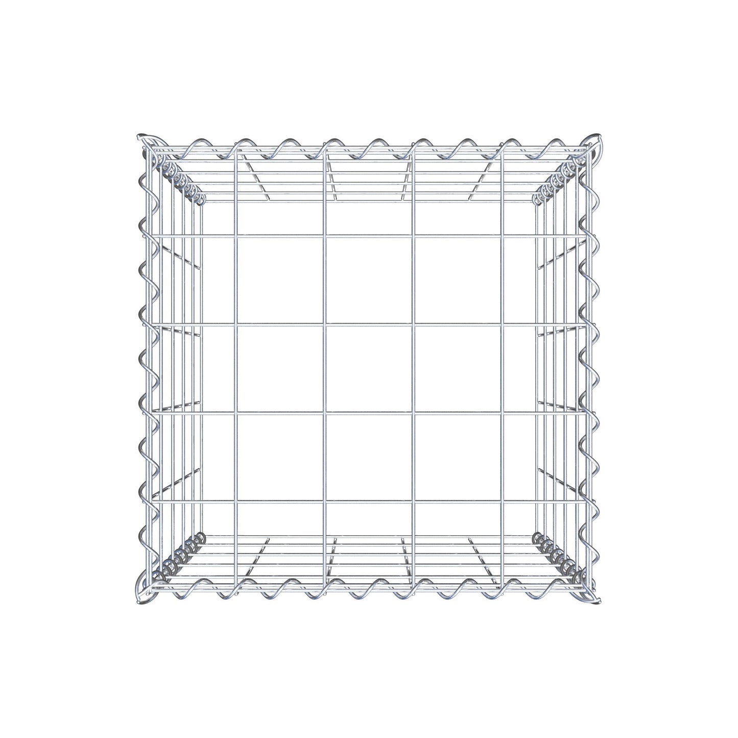 Opvokset gabion type 3 50 cm x 50 cm x 50 cm (L x H x D), maskestørrelse 10 cm x 10 cm, spiral