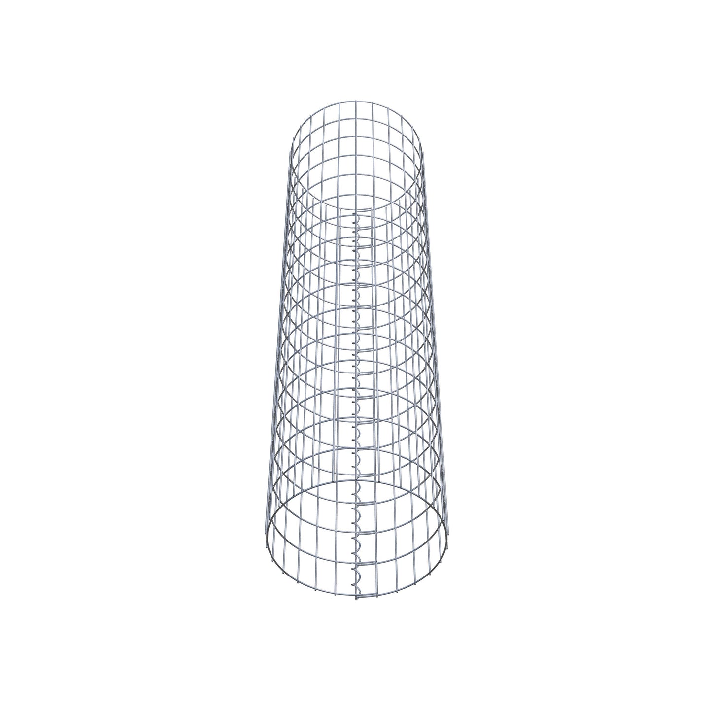 Coluna de gabião redonda 42 cm de diâmetro, 160 cm de altura, malhagem 5 cm x 10 cm