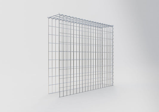 Grown-on gabion type 4 100 cm x 90 cm x 20 cm (L x H x D), mesh size 5 cm x 10 cm, spiral
