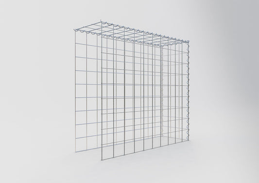 Grown-on gabion type 4 100 cm x 90 cm x 30 cm (L x H x D), mesh size 10 cm x 10 cm, spiral