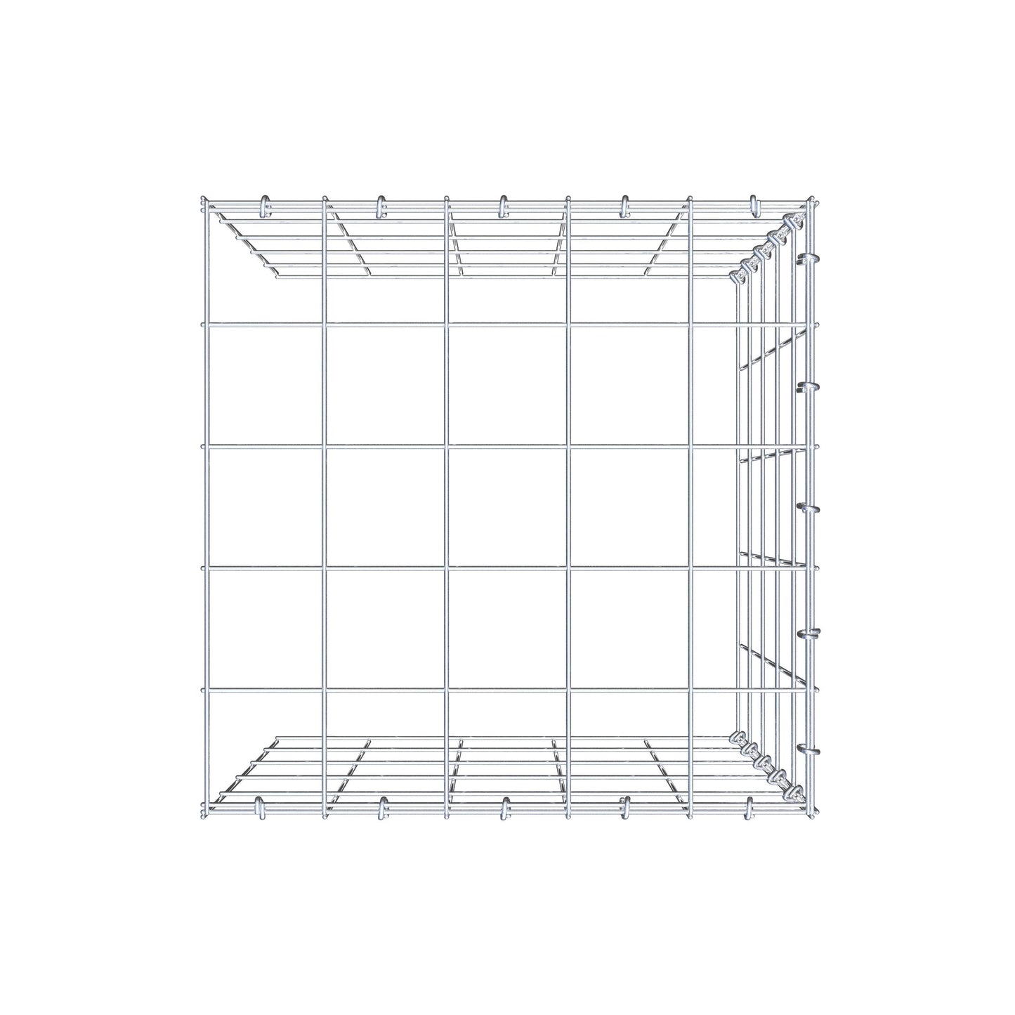 Gavión adicional tipo 4 50 cm x 50 cm x 50 cm (L x A x P), malla 10 cm x 10 cm, anillo en C