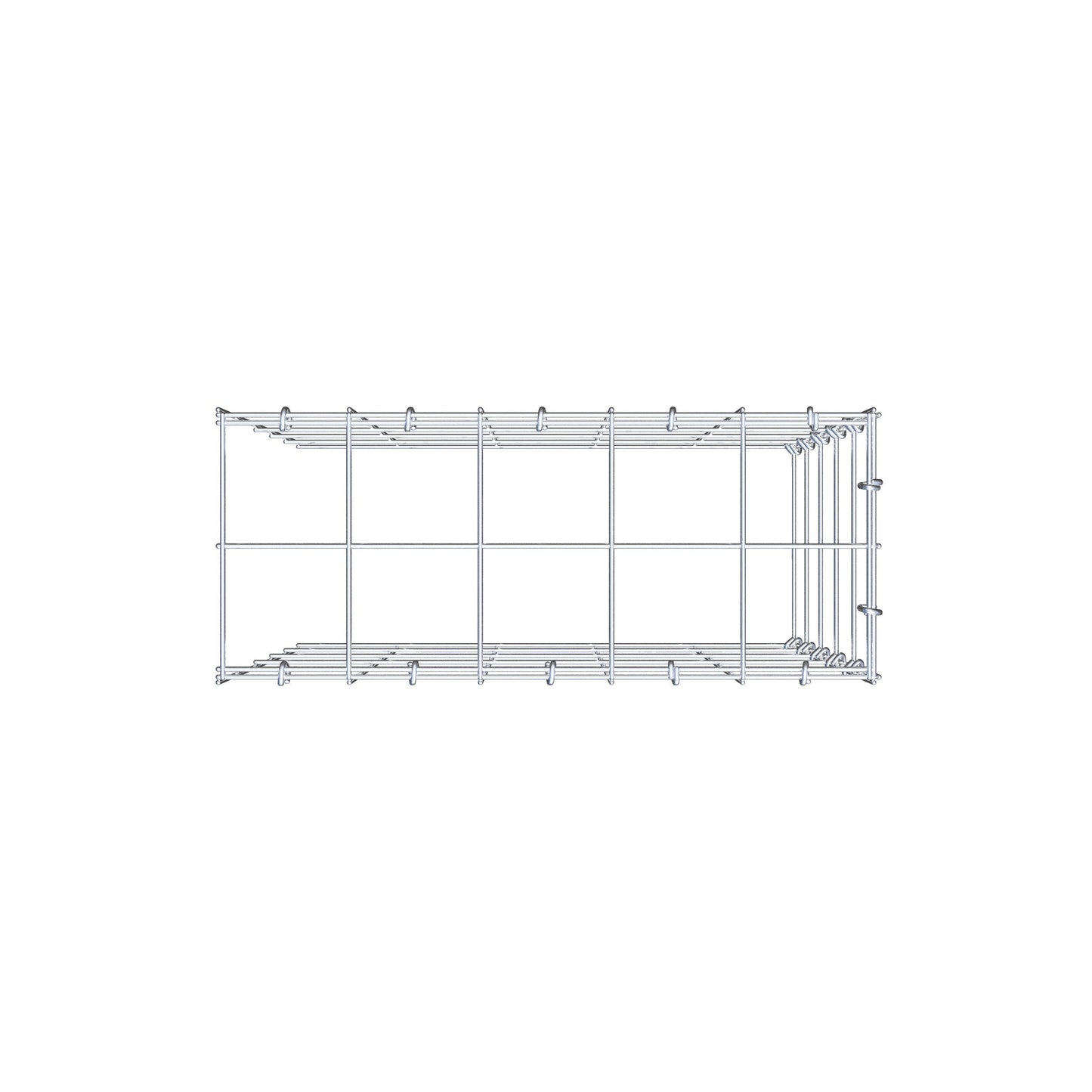 Add-on schanskorf type 4 50 cm x 50 cm x 20 cm (L x H x D), maaswijdte 10 cm x 10 cm, C-ring