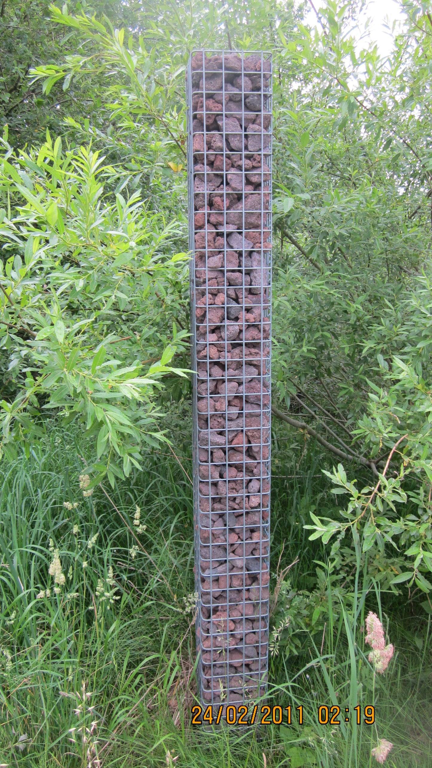 Colonne de gabion 27 x 27 cm MW 5 x 5 cm carré