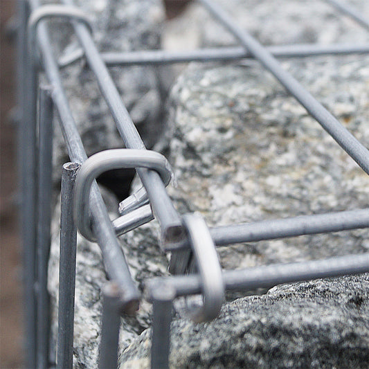 Gabion 100 cm x 30 cm x 30 cm (L x H x P), mailles 10 cm x 10 cm, anneau en C