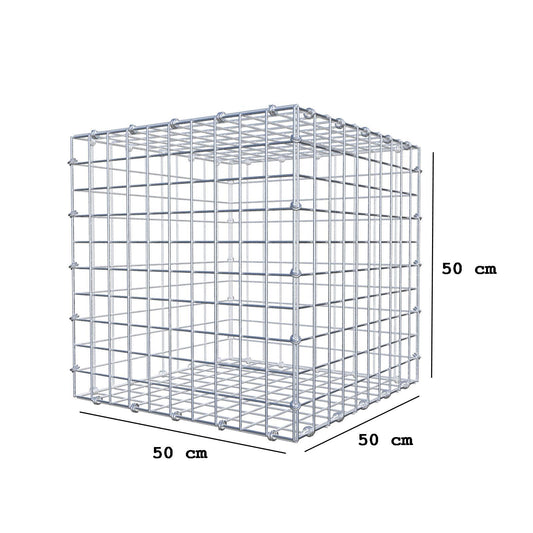 Schanskorf 50 cm x 50 cm x 50 cm (L x H x D), maaswijdte 5 x 5 cm, spiraalring