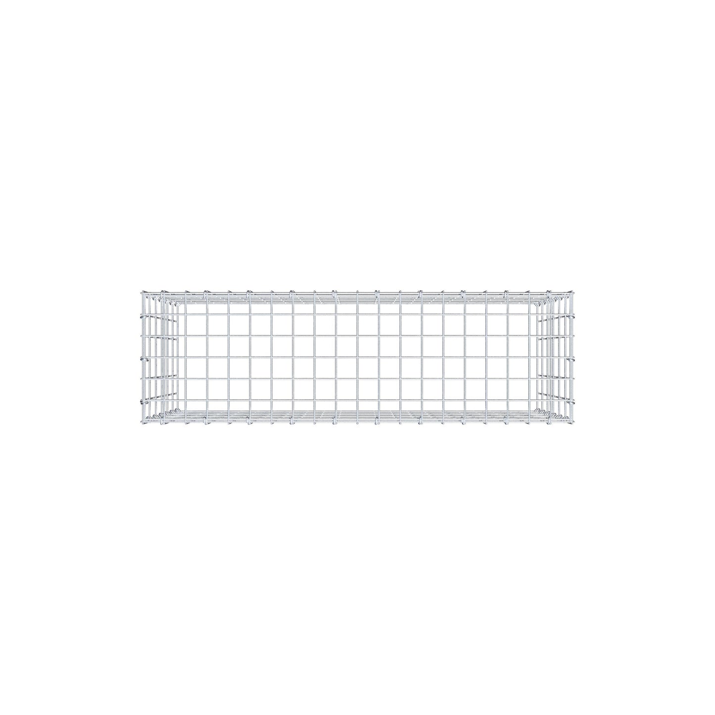 Typ 3 påbyggnadsgabion 100 cm x 60 cm x 30 cm (L x H x D), maskstorlek 5 cm x 10 cm, C-ring
