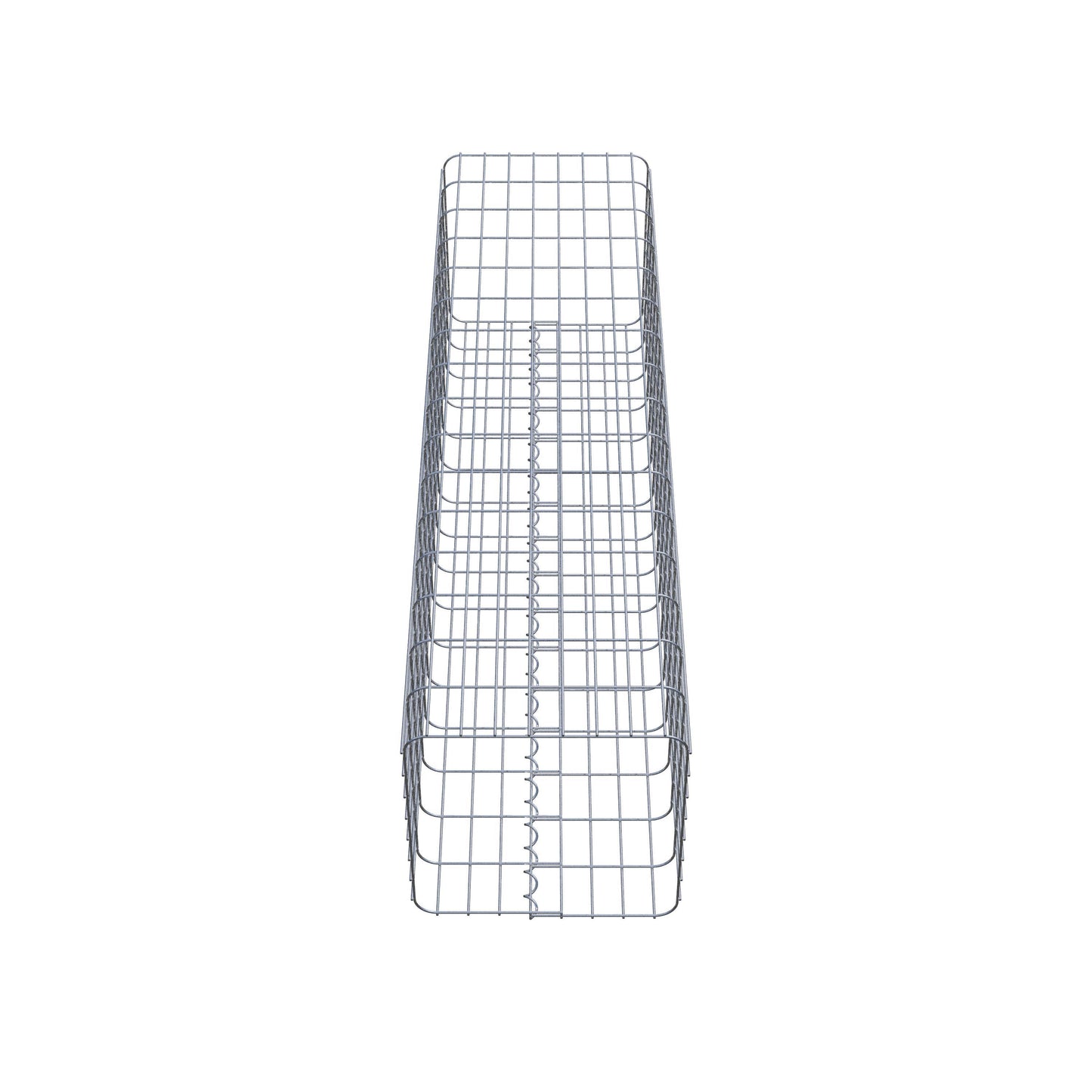 Schanskorfzuil, hoekig 42 cm x 42 cm, 160 cm hoog, MW 5 cm x 10 cm