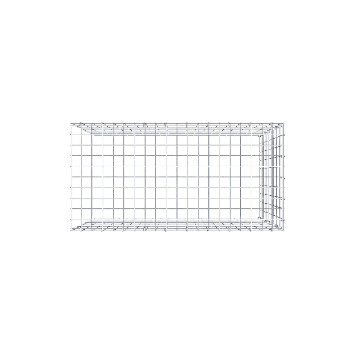 Gavión adicional tipo 4 100 cm x 90 cm x 50 cm (L x A x P), malla 5 cm x 10 cm, anillo en C