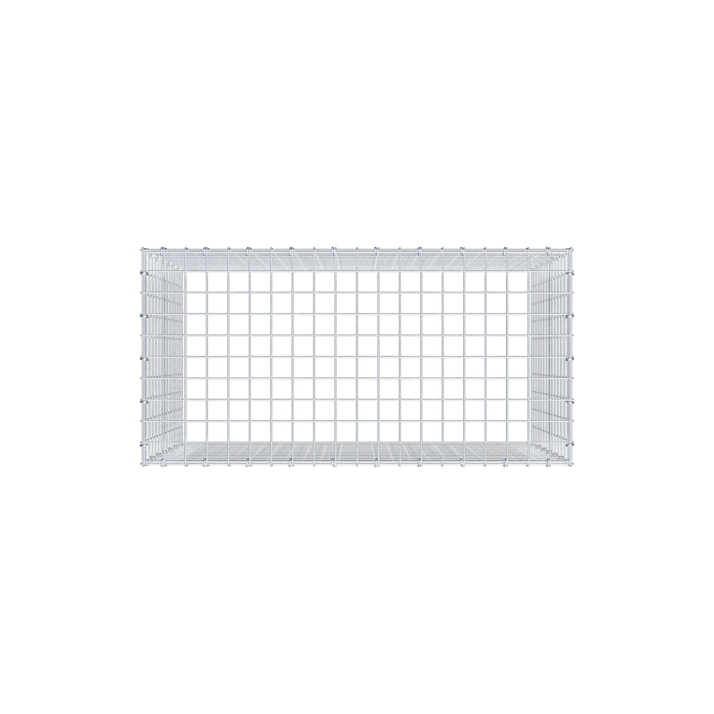 Type 3 oplegkorf 100 cm x 70 cm x 50 cm (L x H x D), maaswijdte 5 cm x 5 cm, C-ring