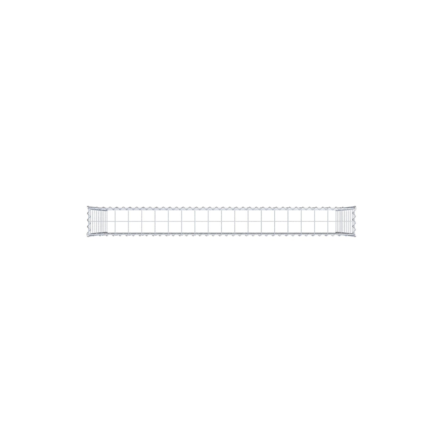 Gabion rapporté type 3 200 cm x 100 cm x 20 cm (L x H x P), mailles 10 cm x 10 cm, spirale