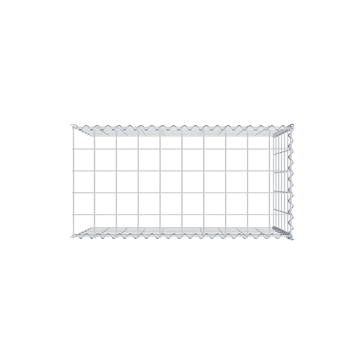 Gavión complementario tipo 4 100 cm x 60 cm x 50 cm (L x A x P), malla 10 cm x 10 cm, espiral