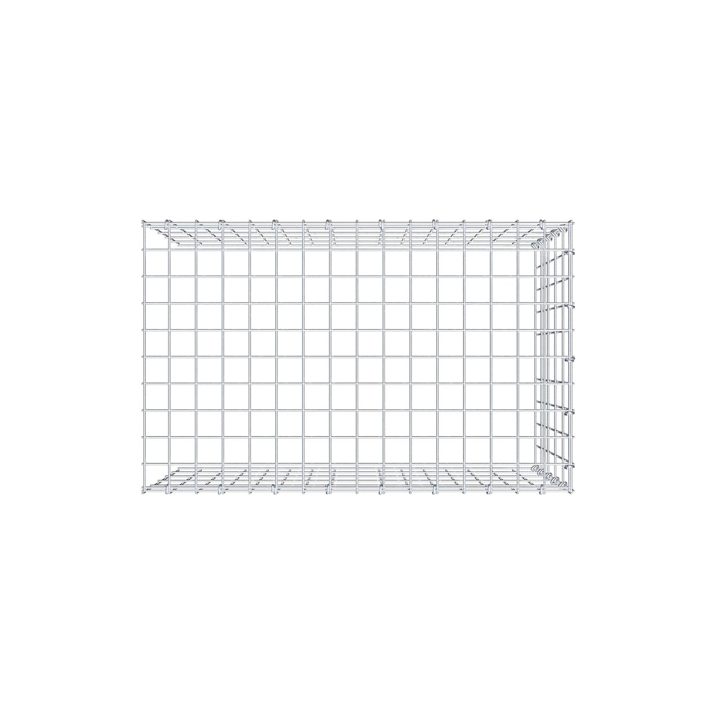 Toegevoegde pool type 4 80 cm x 50 cm x 50 cm (L x H x D), maaswijdte 5 cm x 10 cm, C-ring
