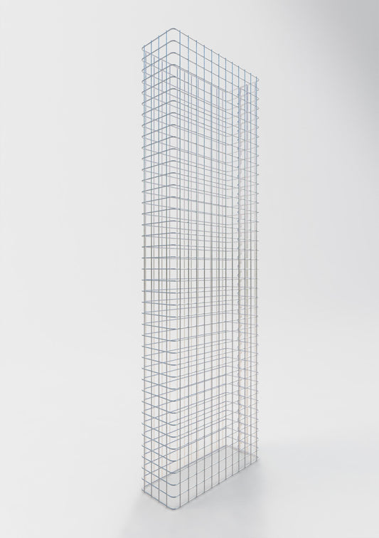 Gabion hegn længde 62 cm, højde 180 cm, dybde 22 cm, maskestørrelse 5 x 5 cm