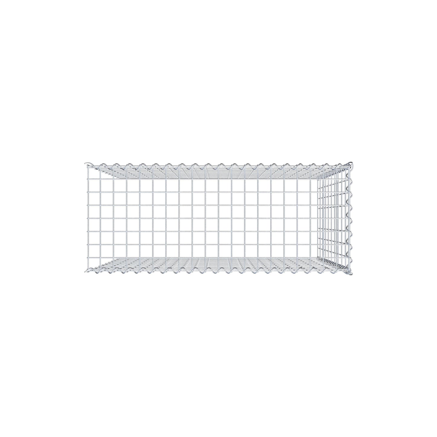 Add-on schanskorf type 4 100 cm x 100 cm x 40 cm (L x H x D), maaswijdte 5 cm x 10 cm, spiraalvormig
