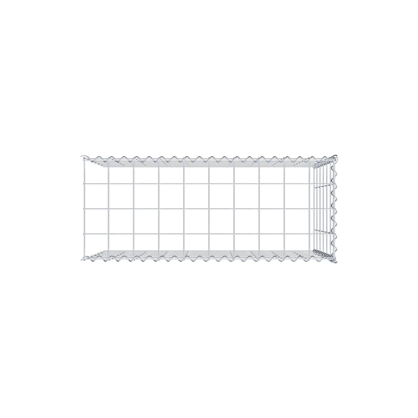 Extra gabion typ 4 100 cm x 60 cm x 40 cm (L x H x D), maskstorlek 10 cm x 10 cm, spiral