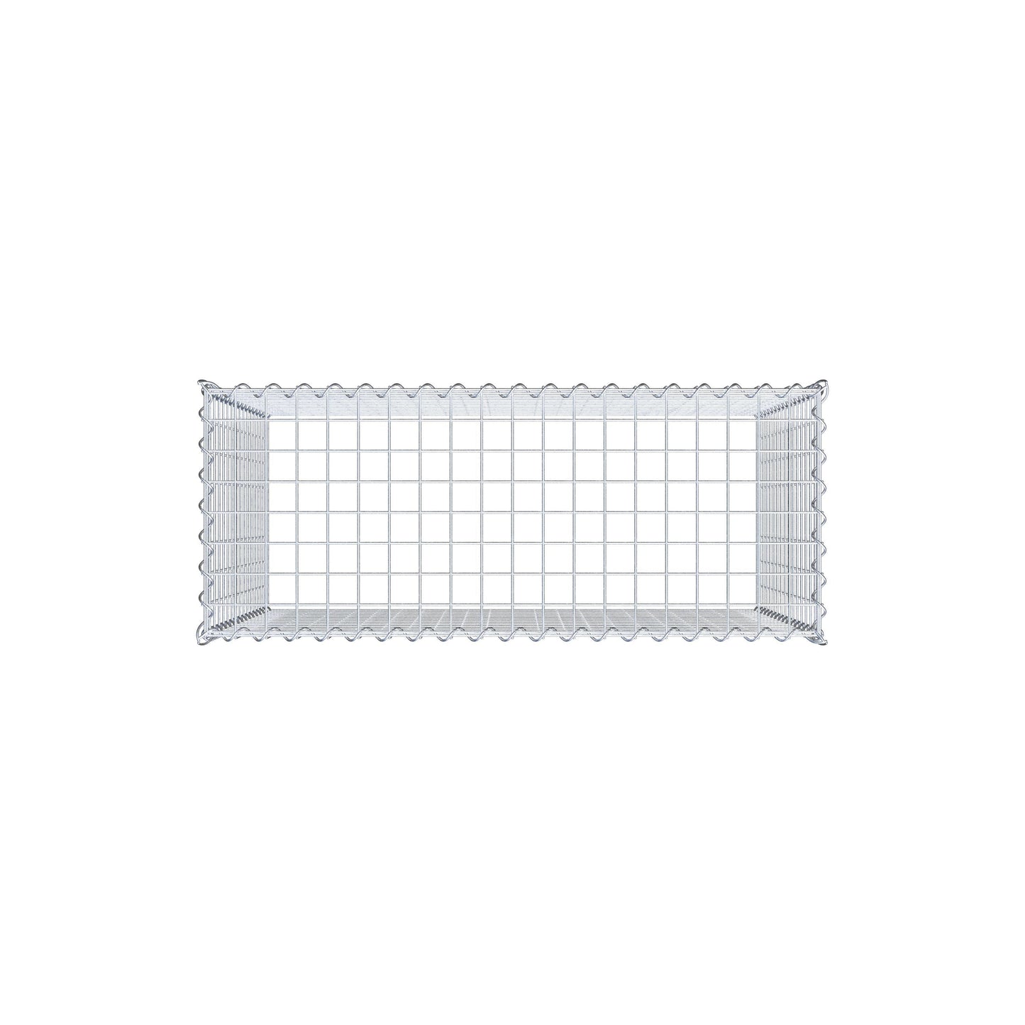 Opvokset gabion type 3 100 cm x 80 cm x 40 cm (L x H x D), maskestørrelse 5 cm x 5 cm, spiral