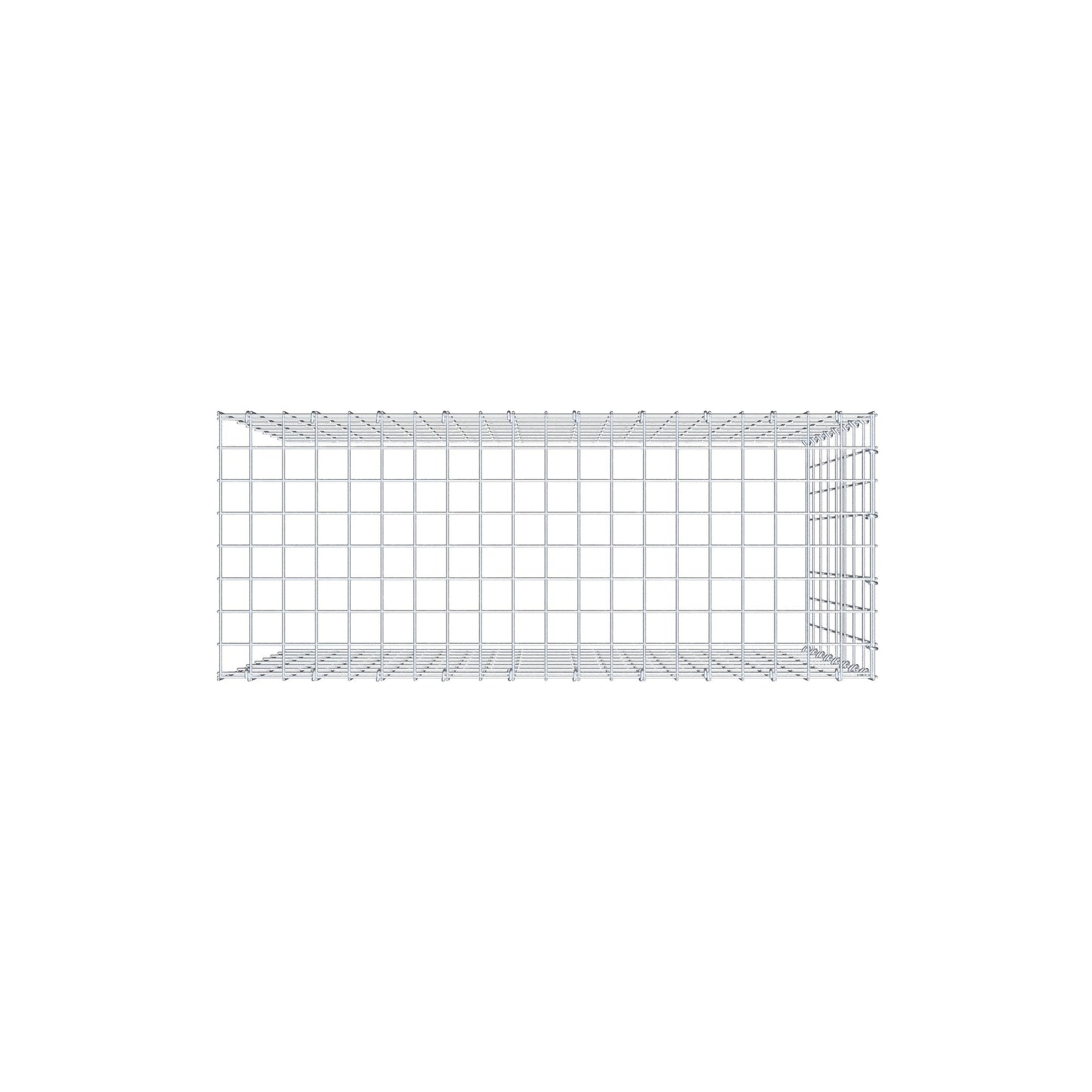 Type 4 oplegkorf 100 cm x 80 cm x 40 cm (L x H x D), maaswijdte 5 cm x 10 cm, C-ring