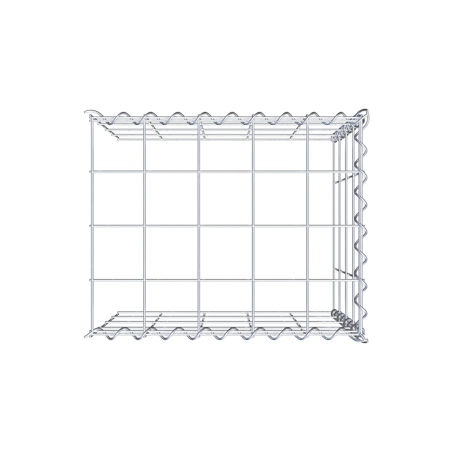 Add-on schanskorf type 4 50 cm x 40 cm x 40 cm (L x H x D), maaswijdte 10 cm x 10 cm, spiraal