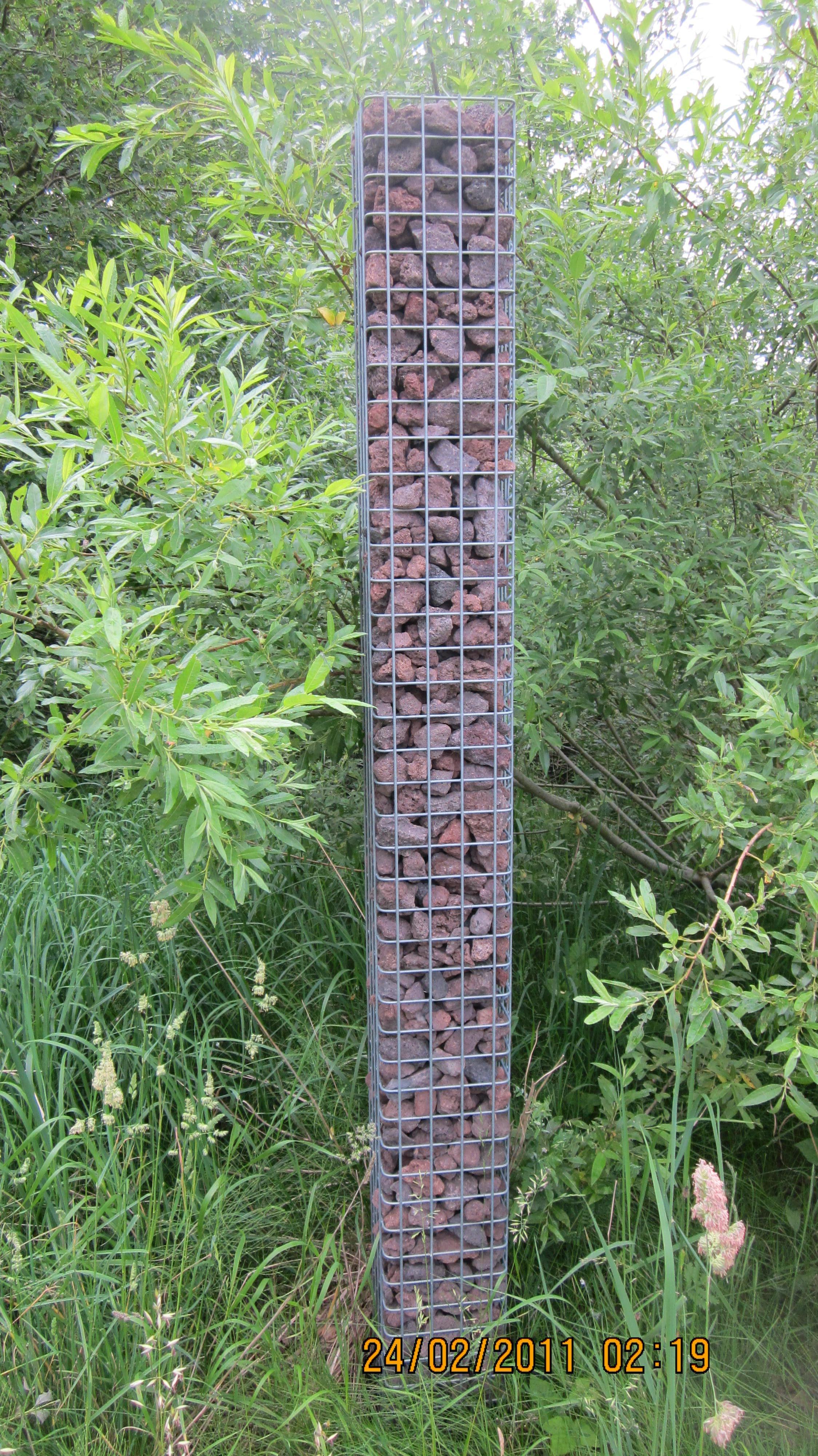 Columna de gaviones 27 x 27 cm MW 5 x 5 cm cuadrado