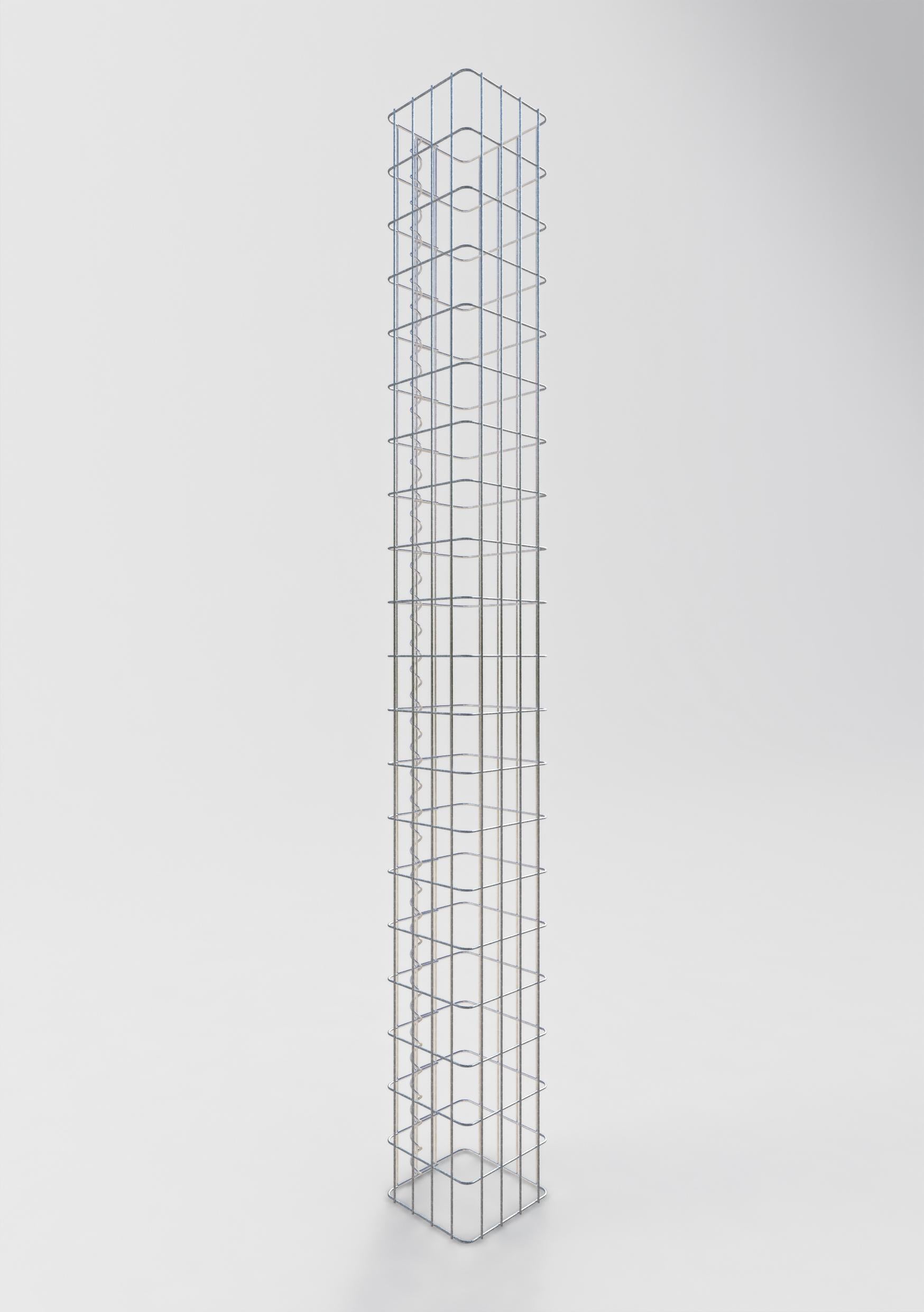 Schanskorfzuil, vierkant 22 cm x 22 cm, 200 cm hoog, MW 5 cm x 10 cm