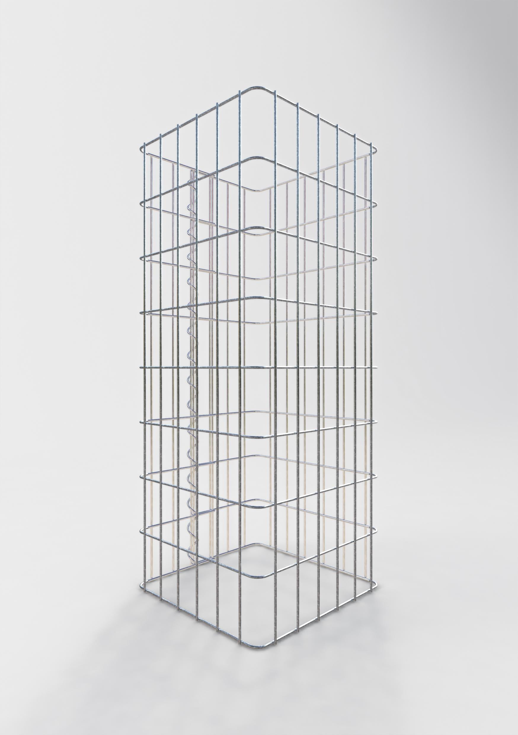 Columna de gaviones, angular 32 cm x 32 cm, 80 cm de altura, MW 5 cm x 10 cm