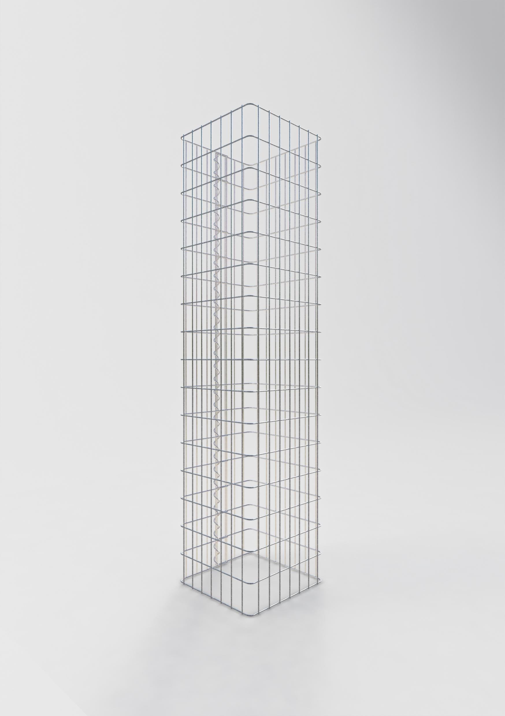 Schanskorfzuil, hoekig 37 cm x 37 cm, 160 cm hoog, MW 5 cm x 10 cm