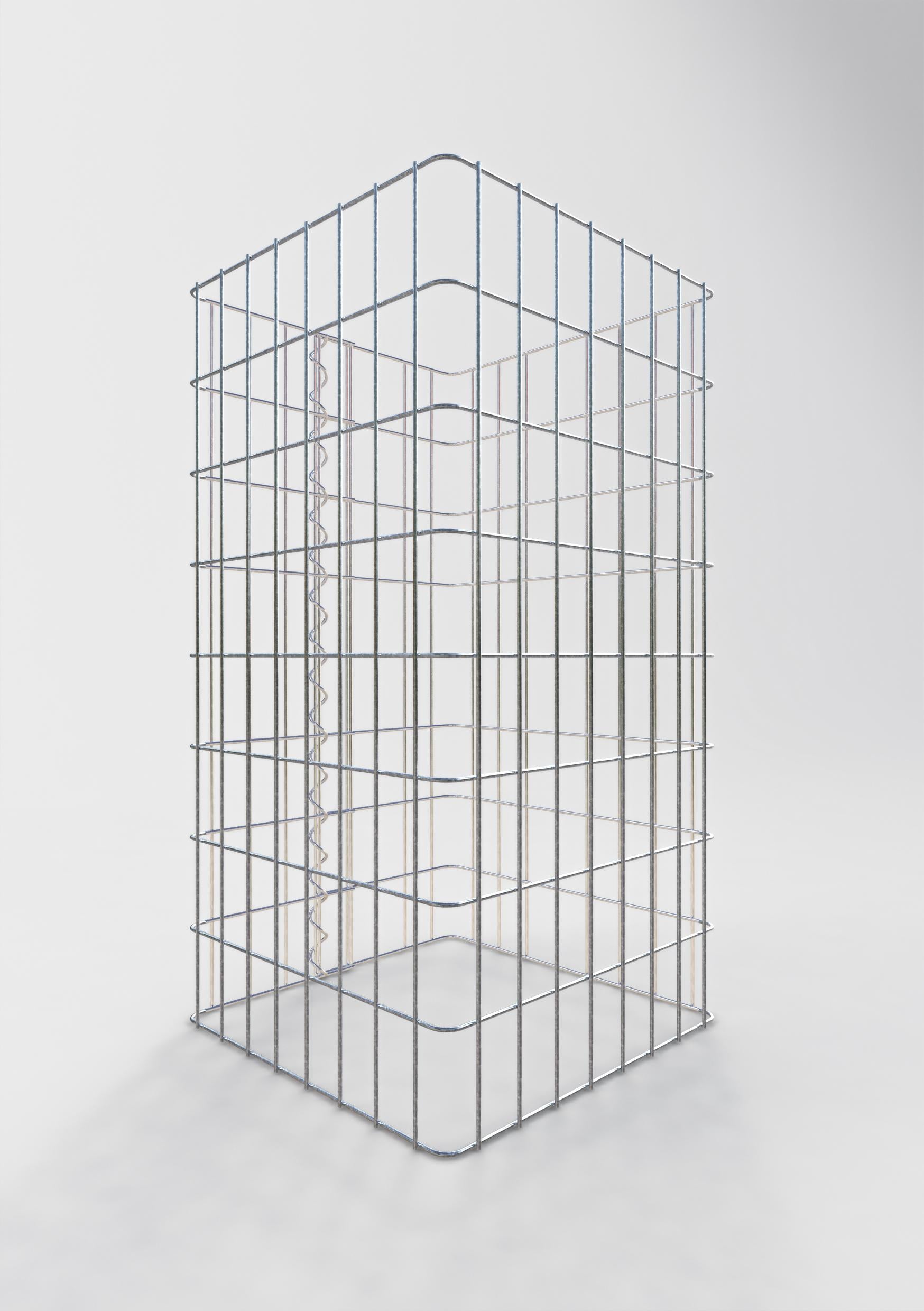 Gabionensäule eckig 42 cm x 42 cm, 80 cm Höhe, MW 5 cm x 10 cm