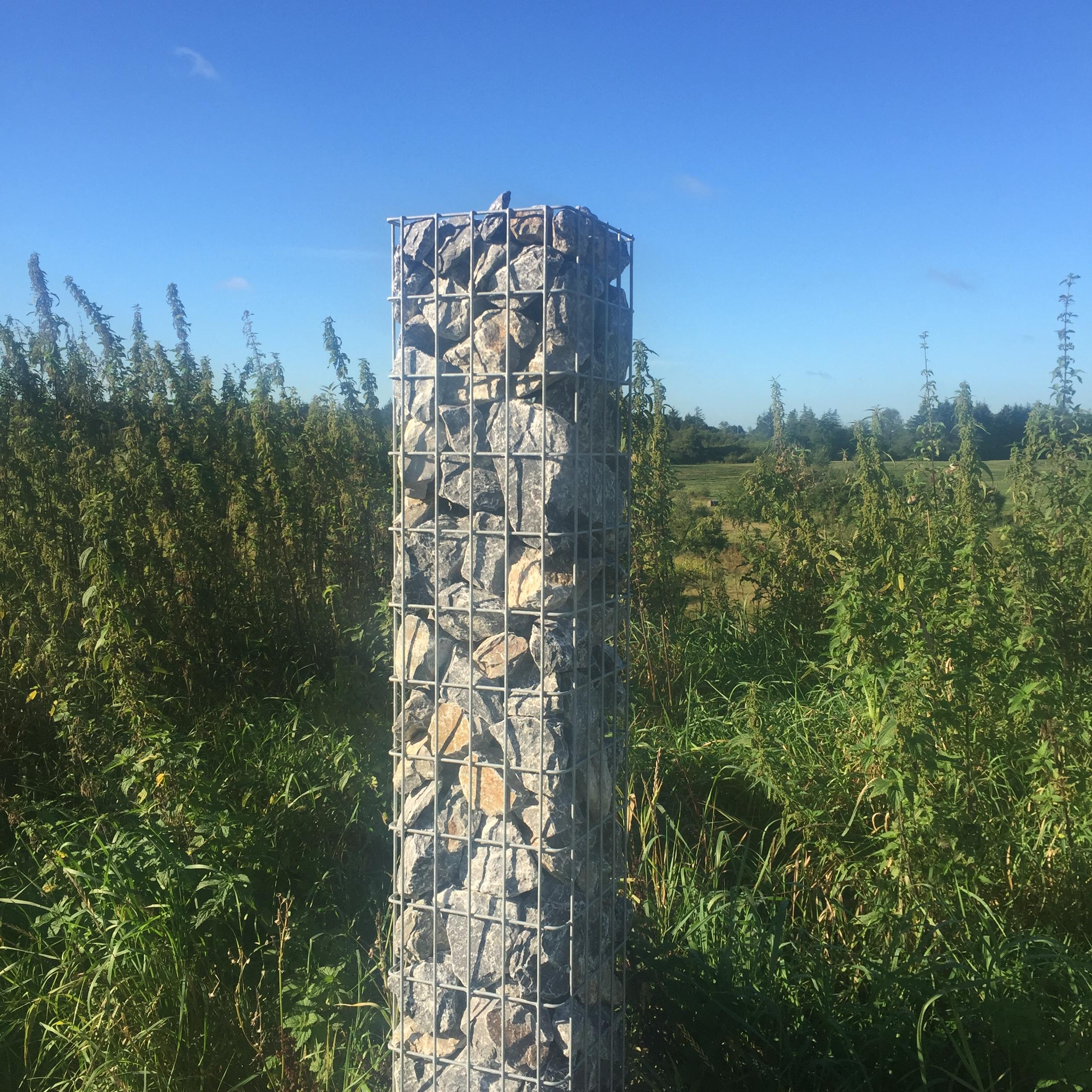 Columna de gaviones 27 x 27 cm, cuadrado MW 5 x 10 cm