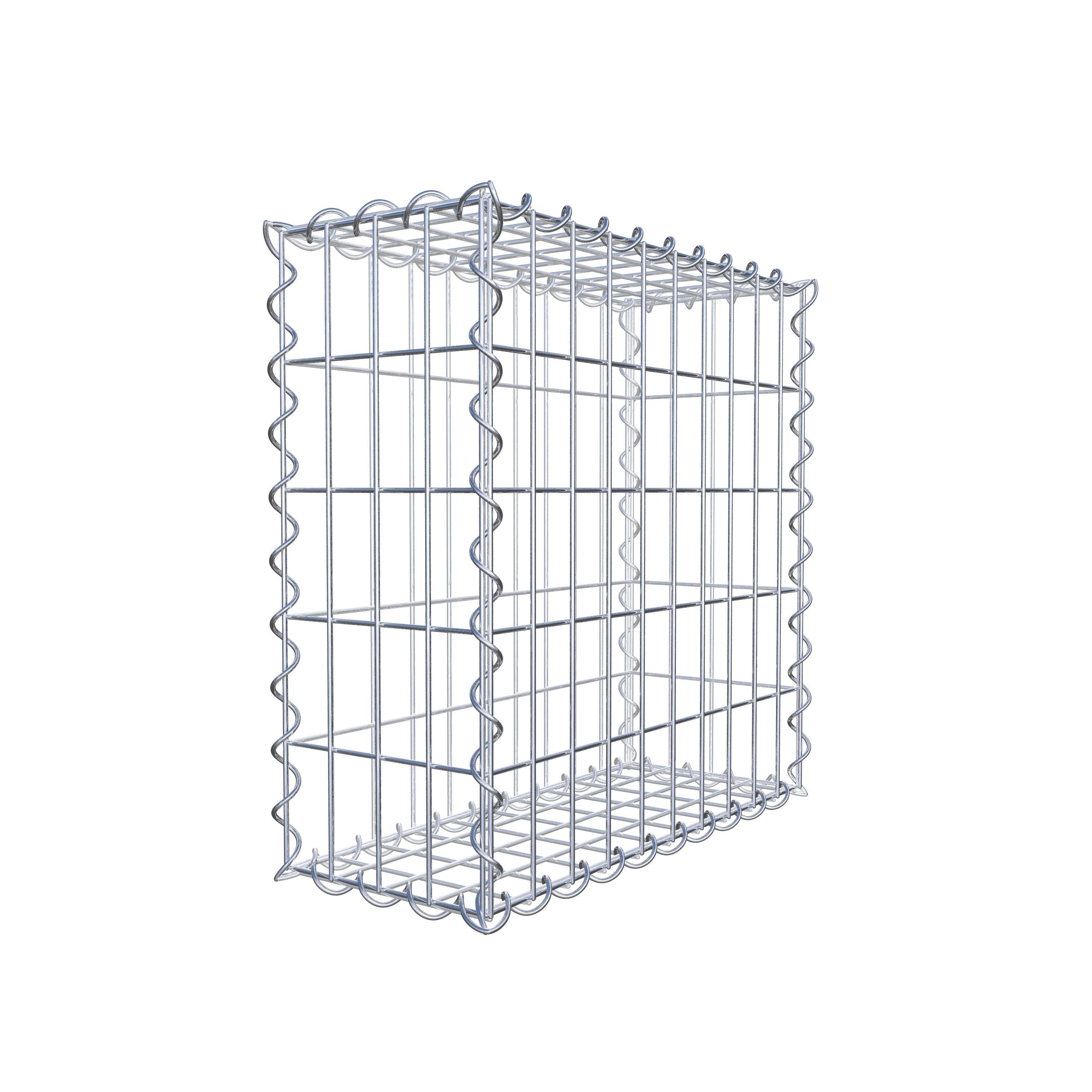 Gabione 50 cm x 50 cm x 20 cm (L x H x T), Maschenweite 5 cm x 10 cm, Spirale