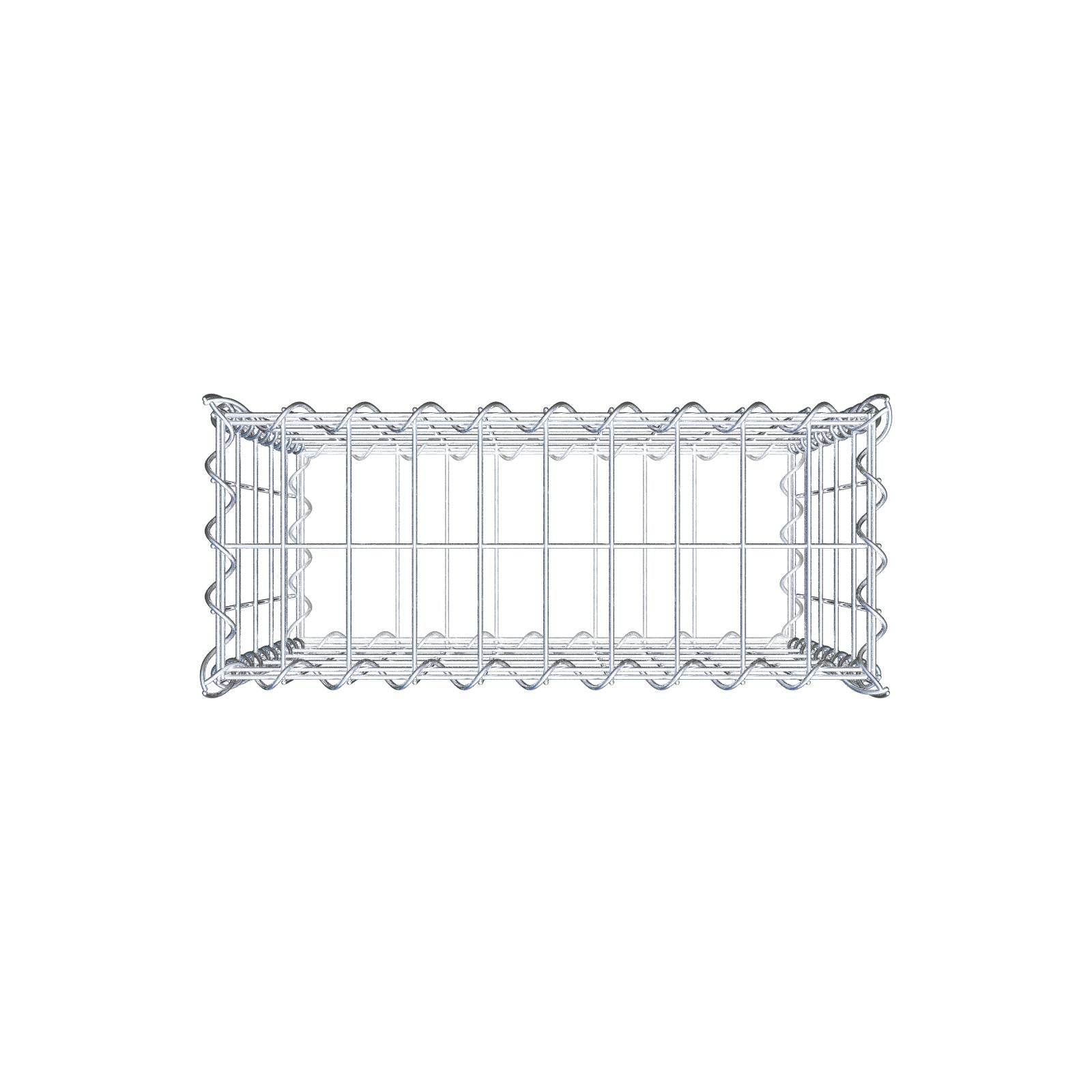 Gabione 50 cm x 50 cm x 20 cm (L x H x T), Maschenweite 5 cm x 10 cm, Spirale