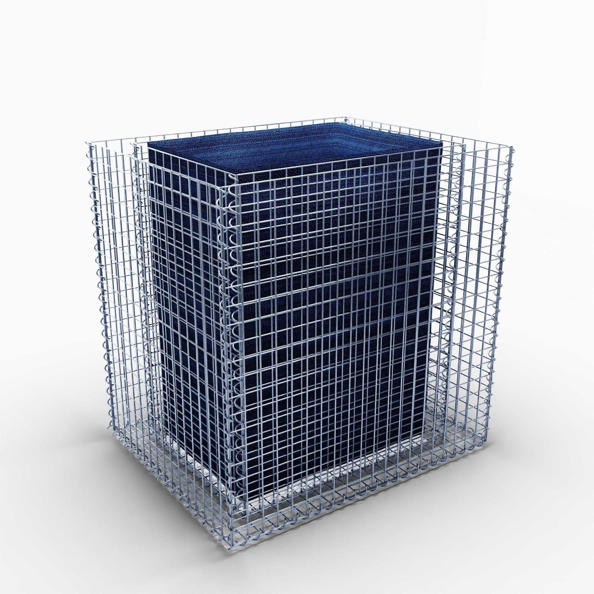 Raised bed square 100 cm x 80 cm x 100 cm (L x H x D), mesh size 5 x 5 cm, wall thickness 10 cm