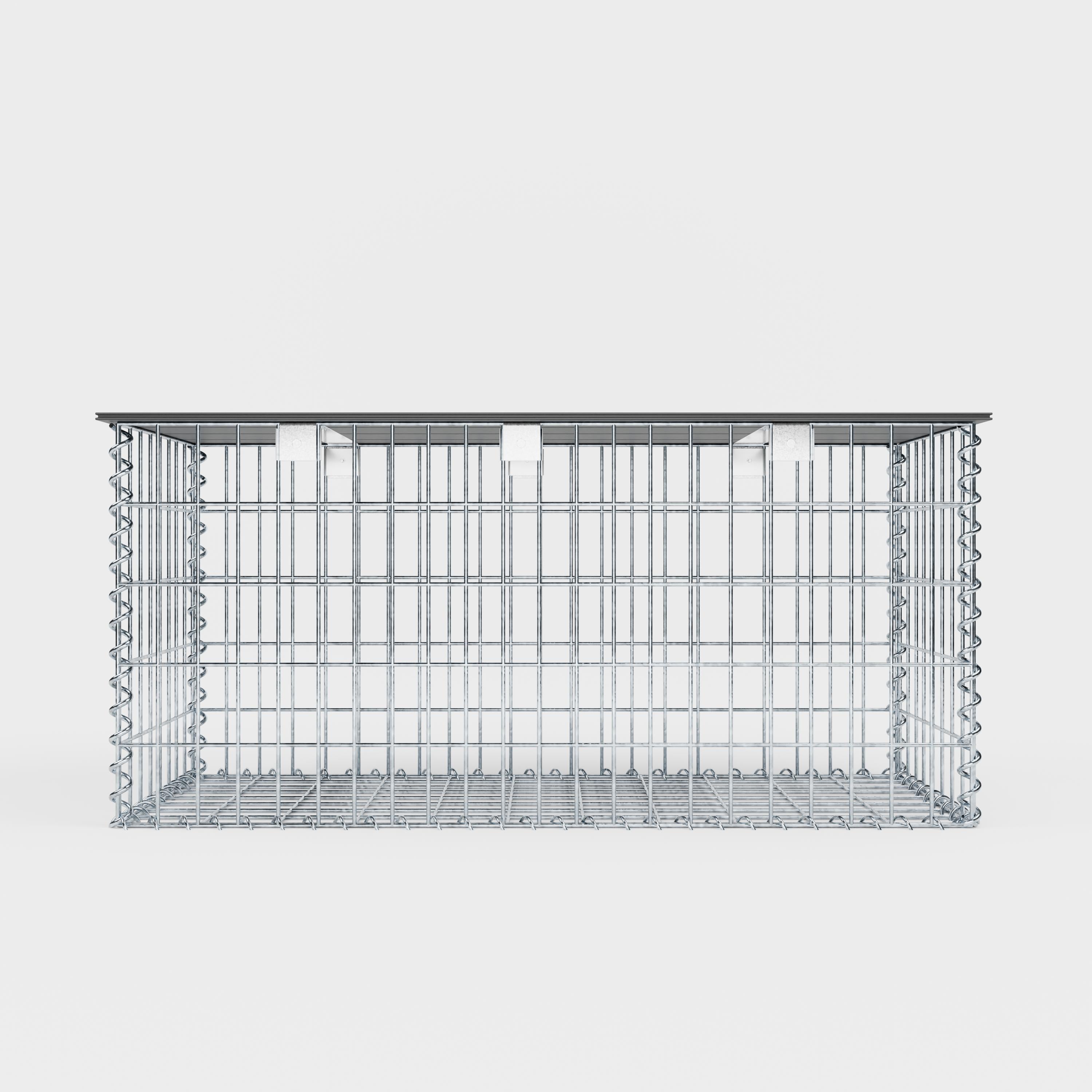 Gartenbank Spiralgabione 105 x 50 x 50 cm - MW 5 x 10 cm, mit Recyclingauflage in anthrazit