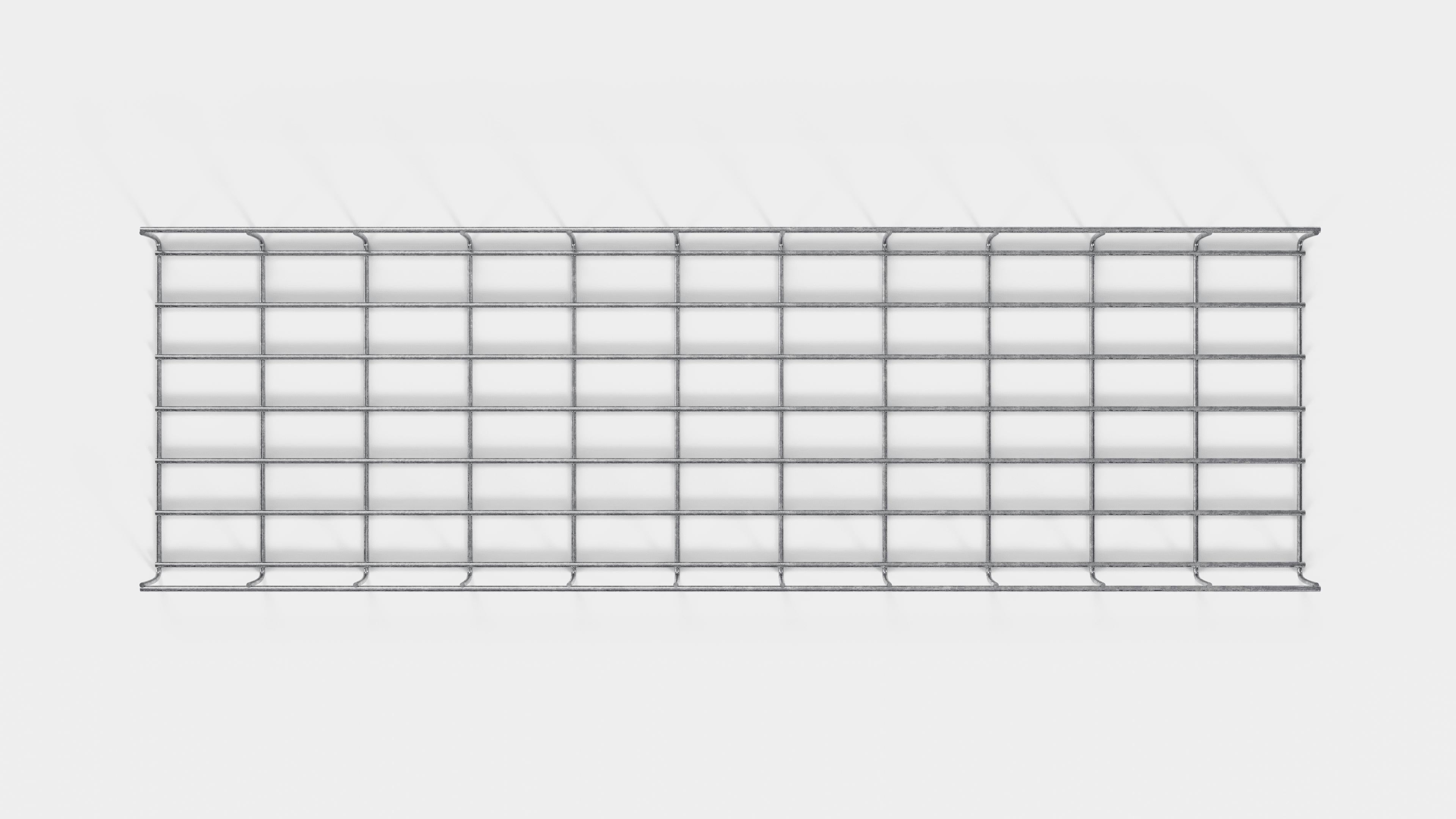 Canal para cables altura 110 cm, profundidad 5 cm, luz de malla 5 x 10 cm