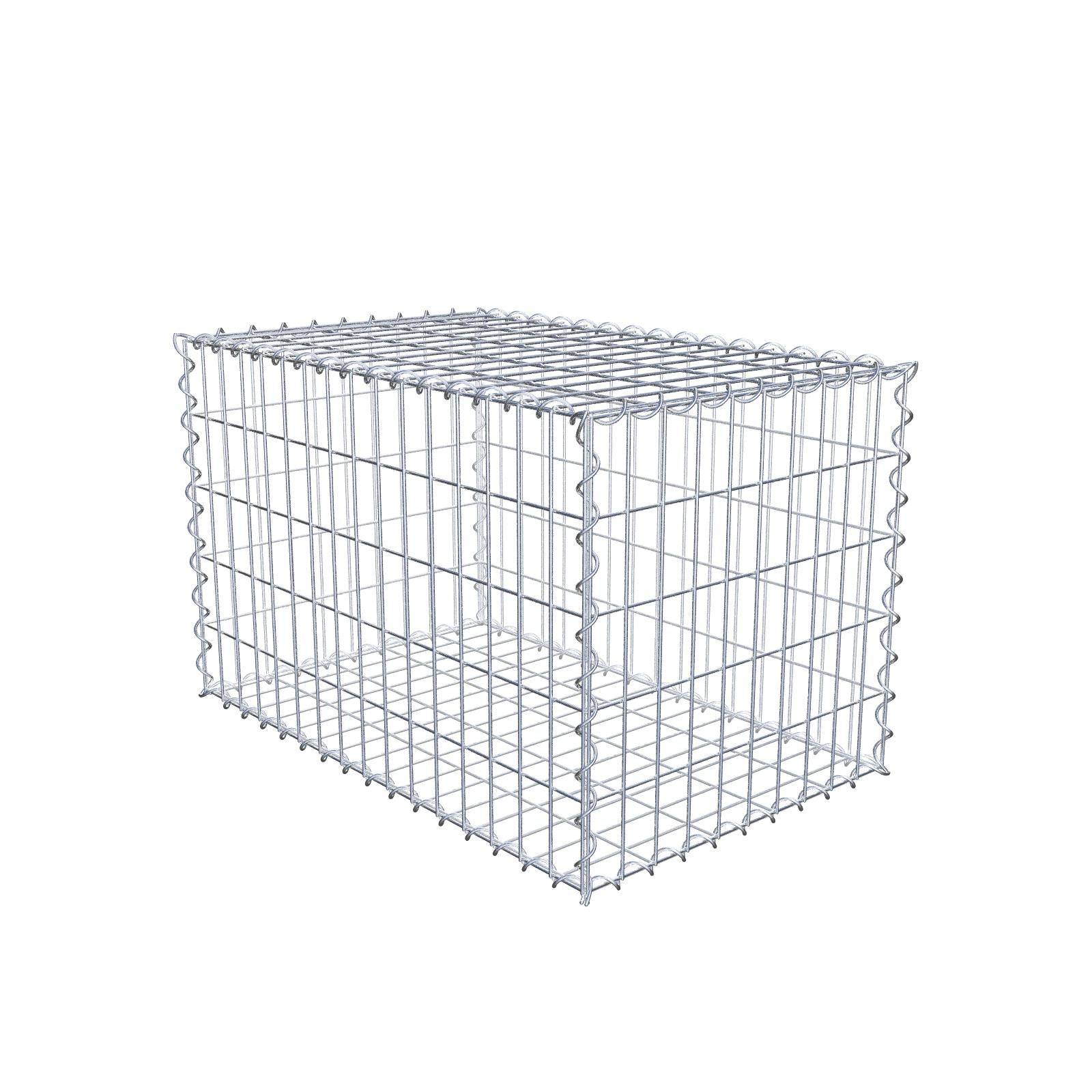 Gabion 80 cm x 50 cm x 50 cm (L x H x P), mailles 5 cm x 10 cm, spirale