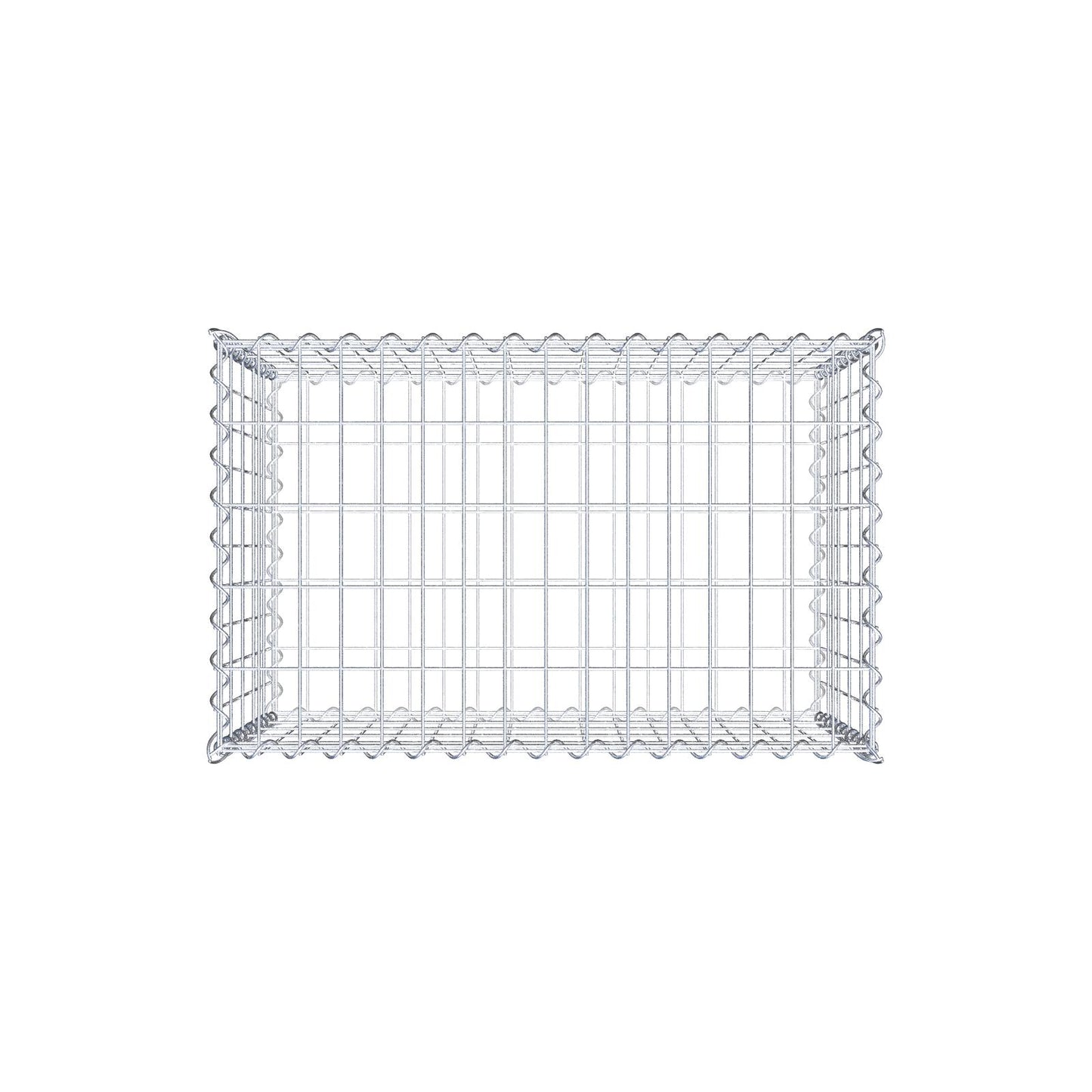 Gabião 80 cm x 50 cm x 50 cm (C x A x P), malhagem 5 cm x 10 cm, espiral