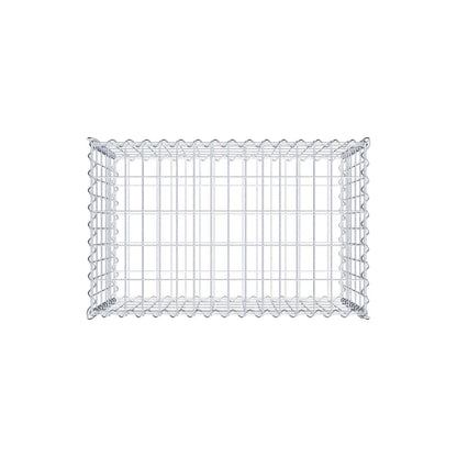 Gabião 80 cm x 50 cm x 50 cm (C x A x P), malhagem 5 cm x 10 cm, espiral