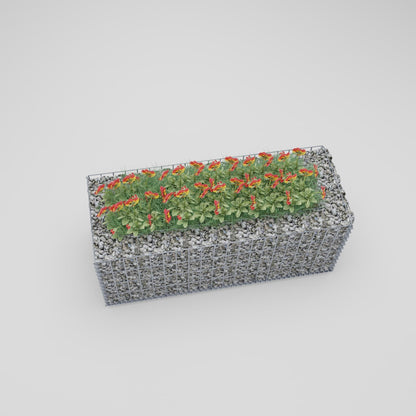 Højbed firkantet 100 cm x 40 cm x 40 cm (L x H x D), maskestørrelse 5 x 10 cm, vægtykkelse 10 cm