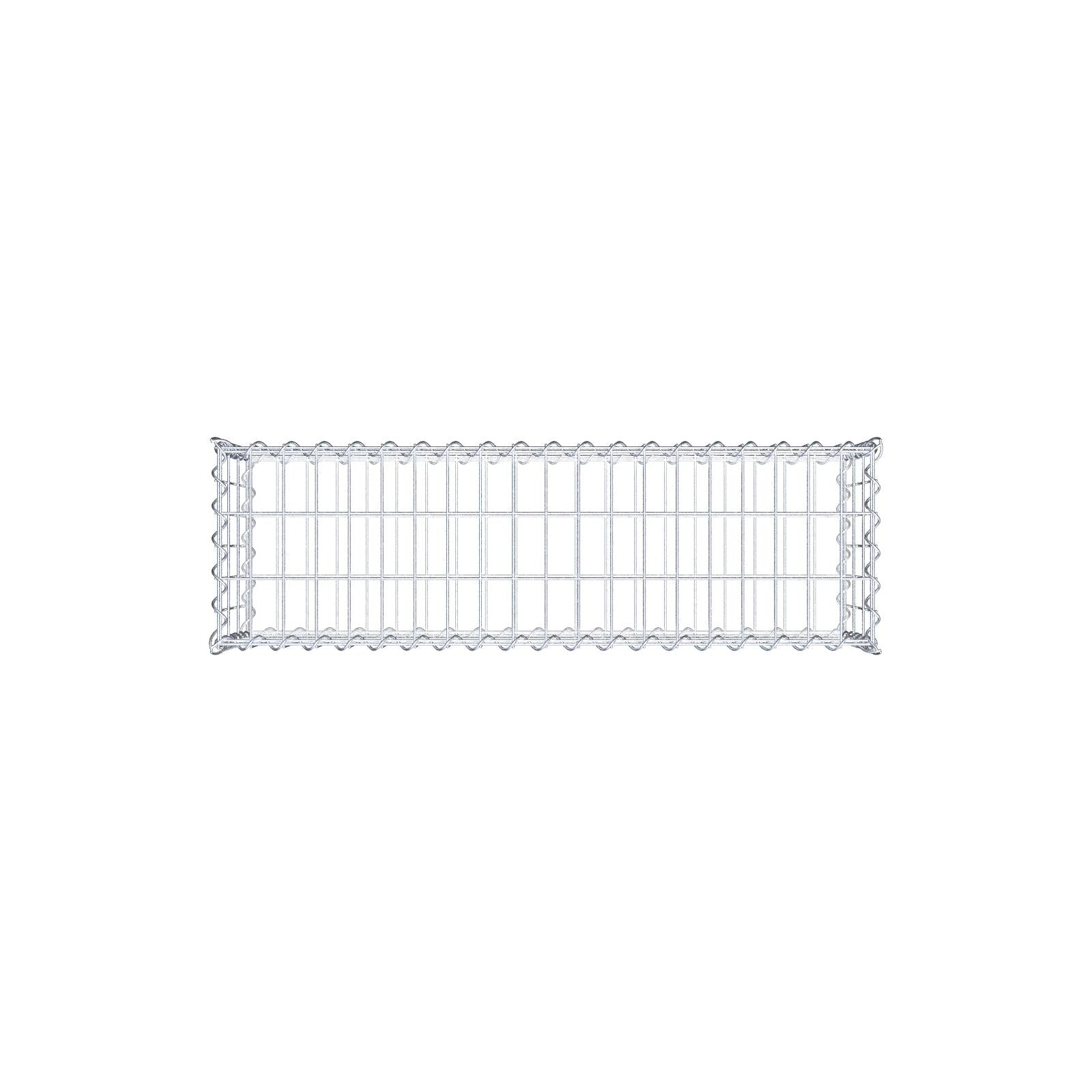 Schanskorf 100 cm x 30 cm x 30 cm (L x H x D), maaswijdte 5 cm x 10 cm, spiraalvormig