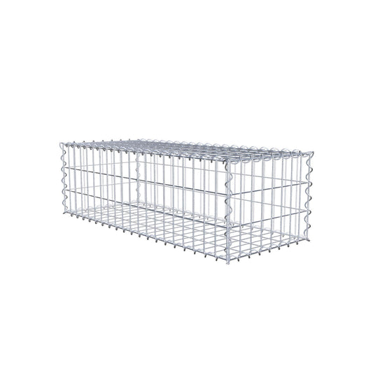 Gabione 100 cm x 30 cm x 40 cm (L x H x T), Maschenweite 5 cm x 10 cm, Spirale