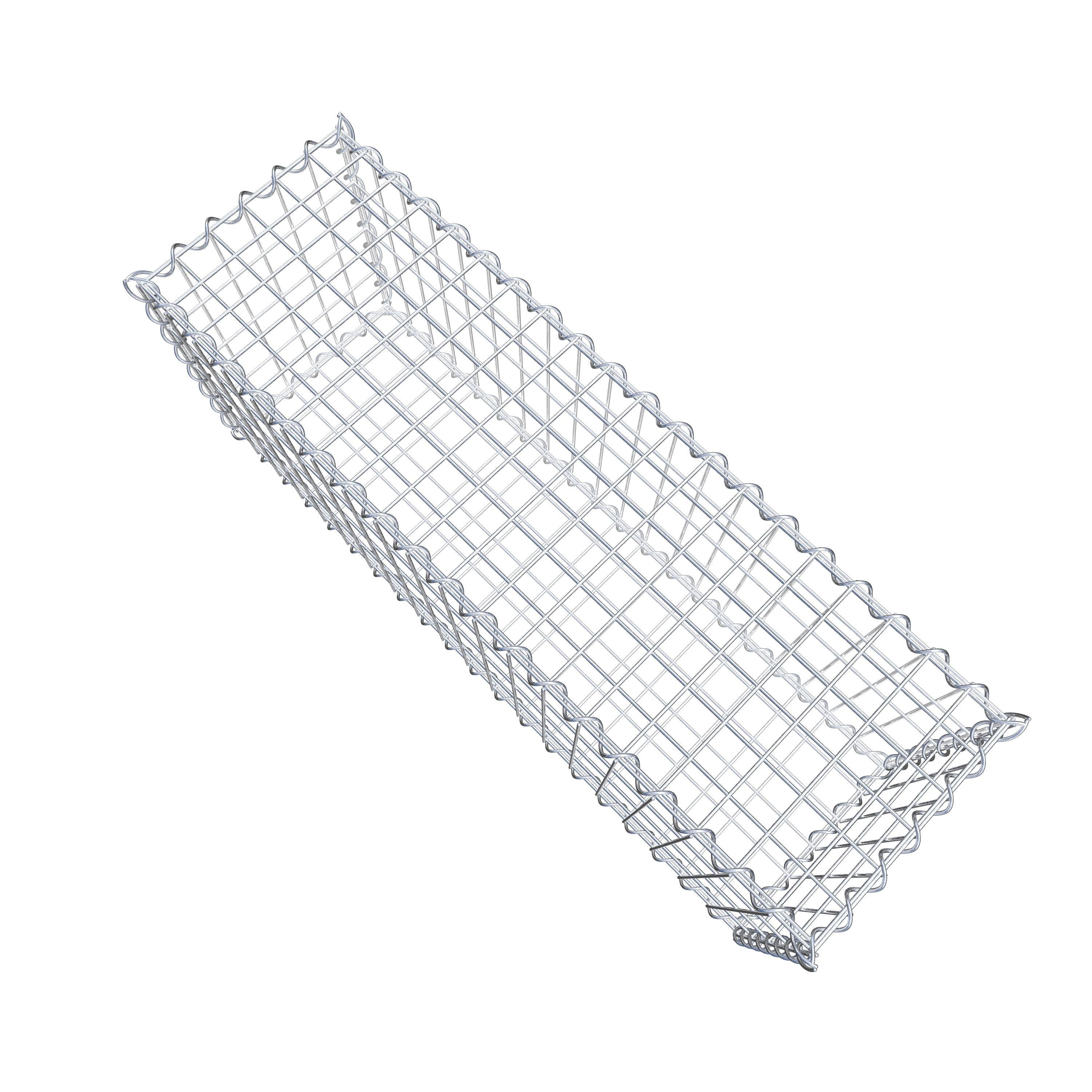 Schanskorf 100 cm x 40 cm x 30 cm (L x H x D), maaswijdte 5 cm x 10 cm, spiraal