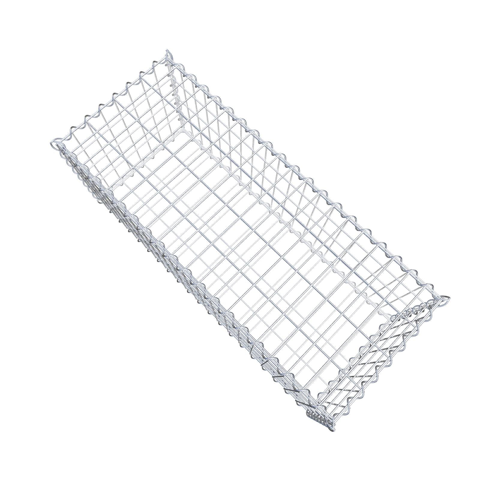 Schanskorf 100 cm x 40 cm x 40 cm (L x H x D), maaswijdte 5 cm x 10 cm, spiraalvormig