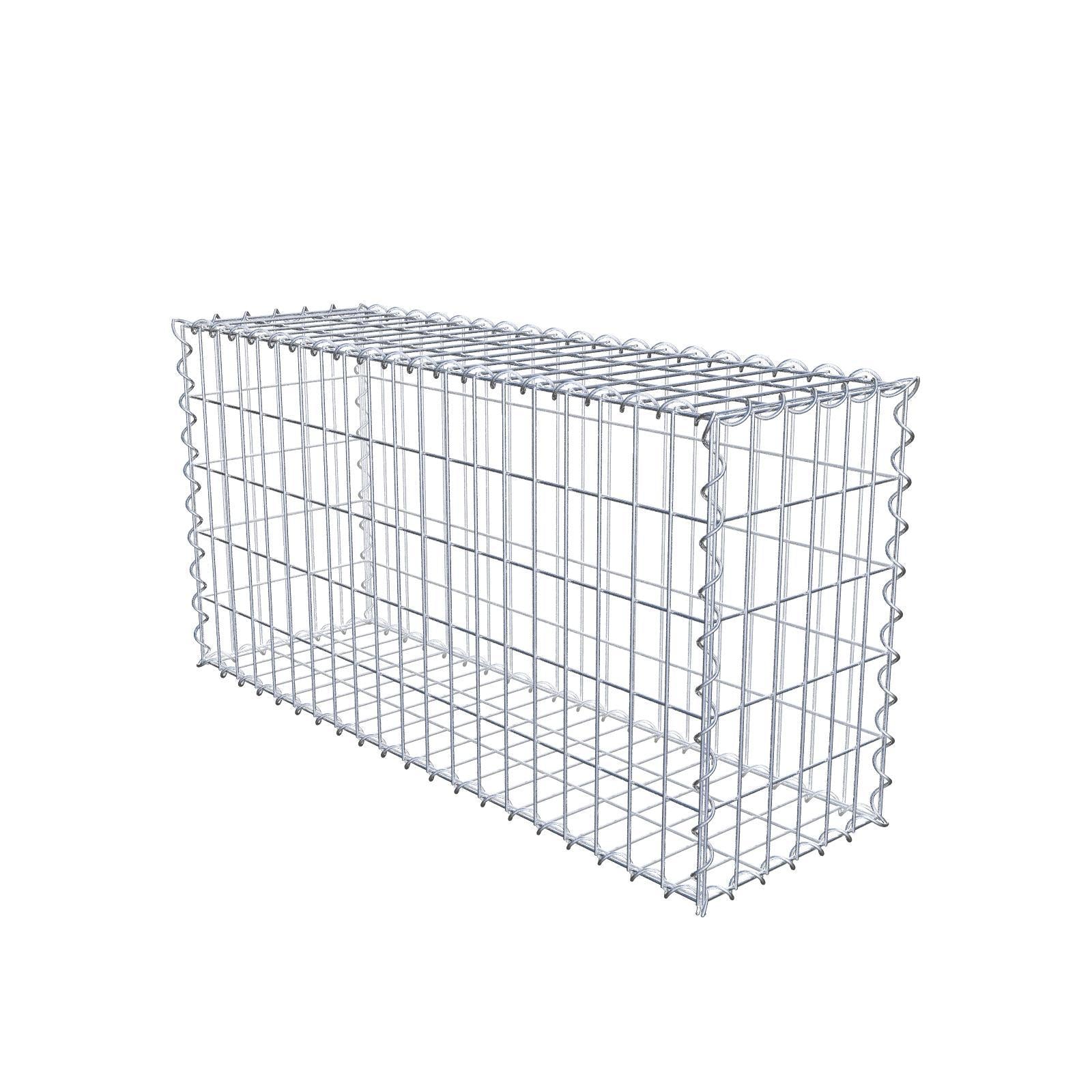 Ekonomiset 3x gabion 100 cm x 50 cm x 30 cm (L x H x D), maskstorlek 5 cm x 10 cm, spiral