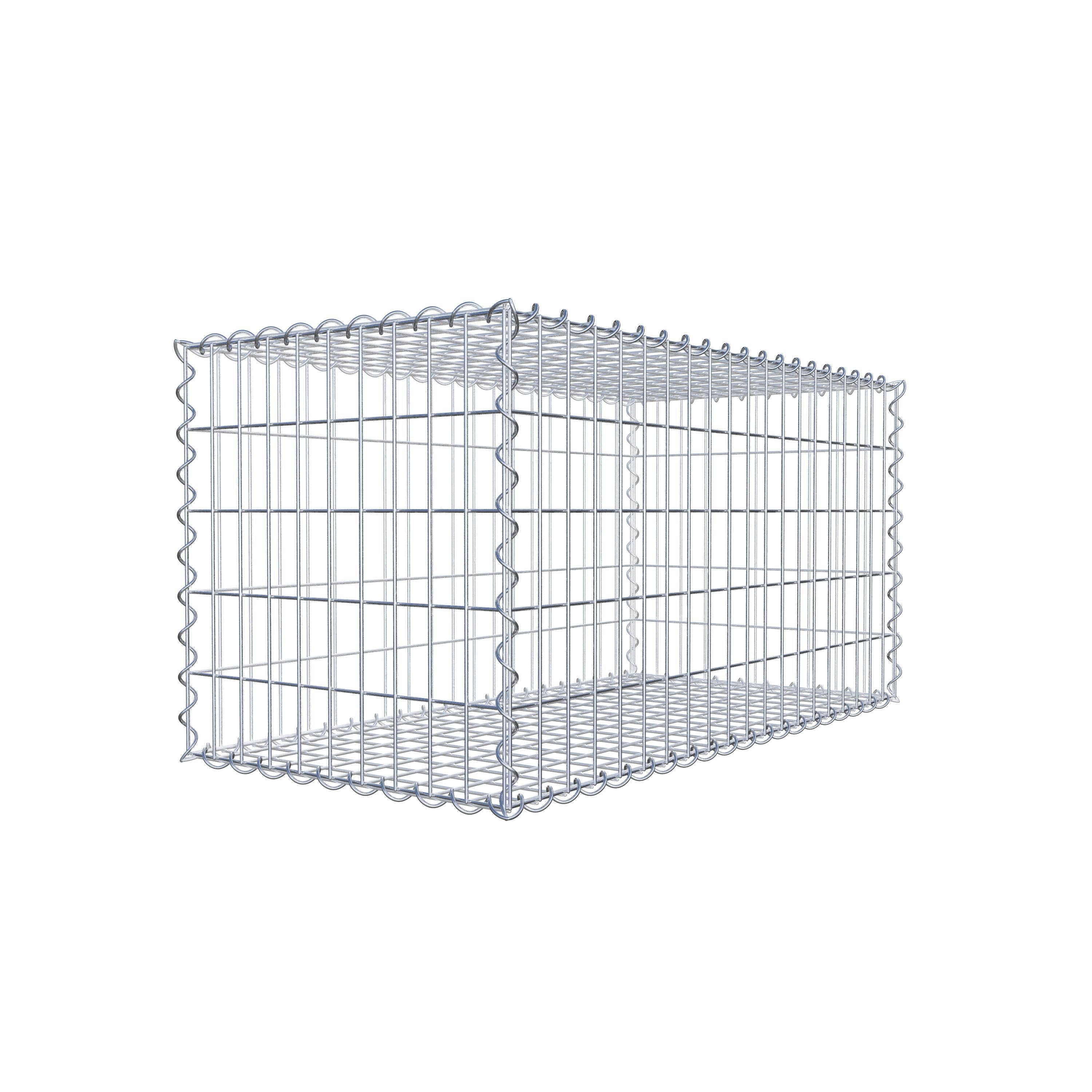 Gabion 100 cm x 50 cm x 50 cm (L x H x D), maskestørrelse 5 cm x 10 cm, spiral