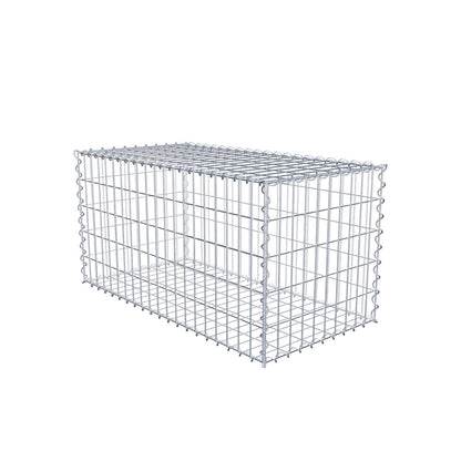 Gabion 100 cm x 50 cm x 50 cm (L x H x P), mailles 5 cm x 10 cm, spirale