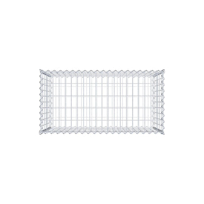 Gavión 100 cm x 60 cm x 50 cm (L x A x P), luz de malla 5 cm x 10 cm, en espiral