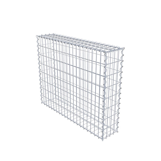 Gavión 100 cm x 80 cm x 20 cm (largo x alto x profundidad), tamaño de malla 5 cm x 10 cm, espiral